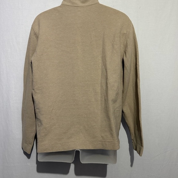 Men's Van Heusen beige Jaspe Classic-Fit Ottoman Quarter-Zip Pullover| Large - Picture 3 of 5